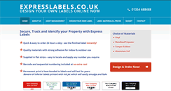 Desktop Screenshot of expresslabels.co.uk