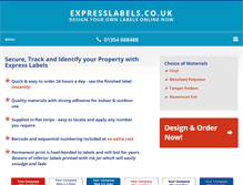 Tablet Screenshot of expresslabels.co.uk